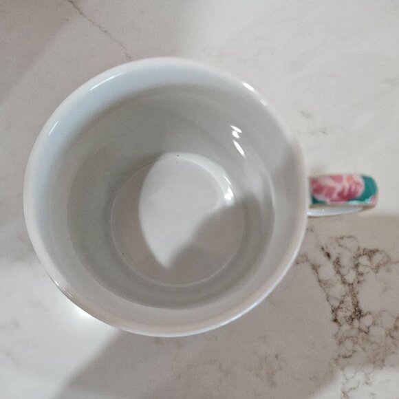 Lilly Pulitzer Ceramic Mug Set Two Gold Handle12 oz Shell Search, Sunset Safari - Picture 8 of 12